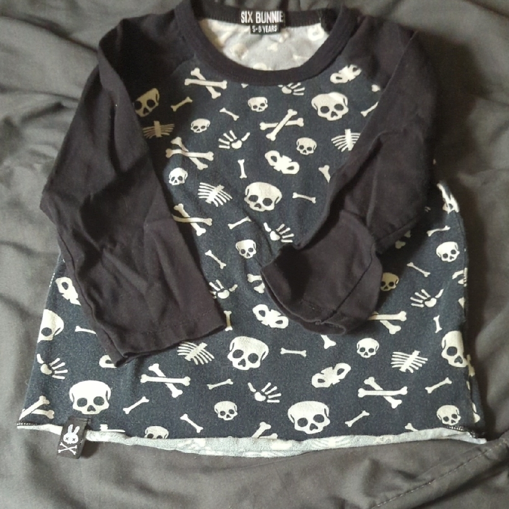 Kids Skull And Bones Shirt